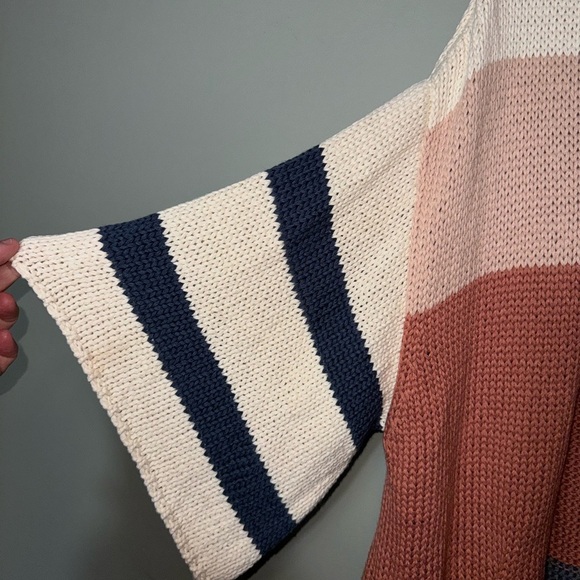 Rip Curl Women’s Colorblock Open Front Cardigan Sweater Wide Arms‎  Size XS - Picture 2 of 7